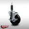 Service Caster 4'' SS Soft Rubber Swivel 1'' Expanding Stem Caster with Brake SCC-SSEX20S414-SRS-TLB-1 - alternate 3